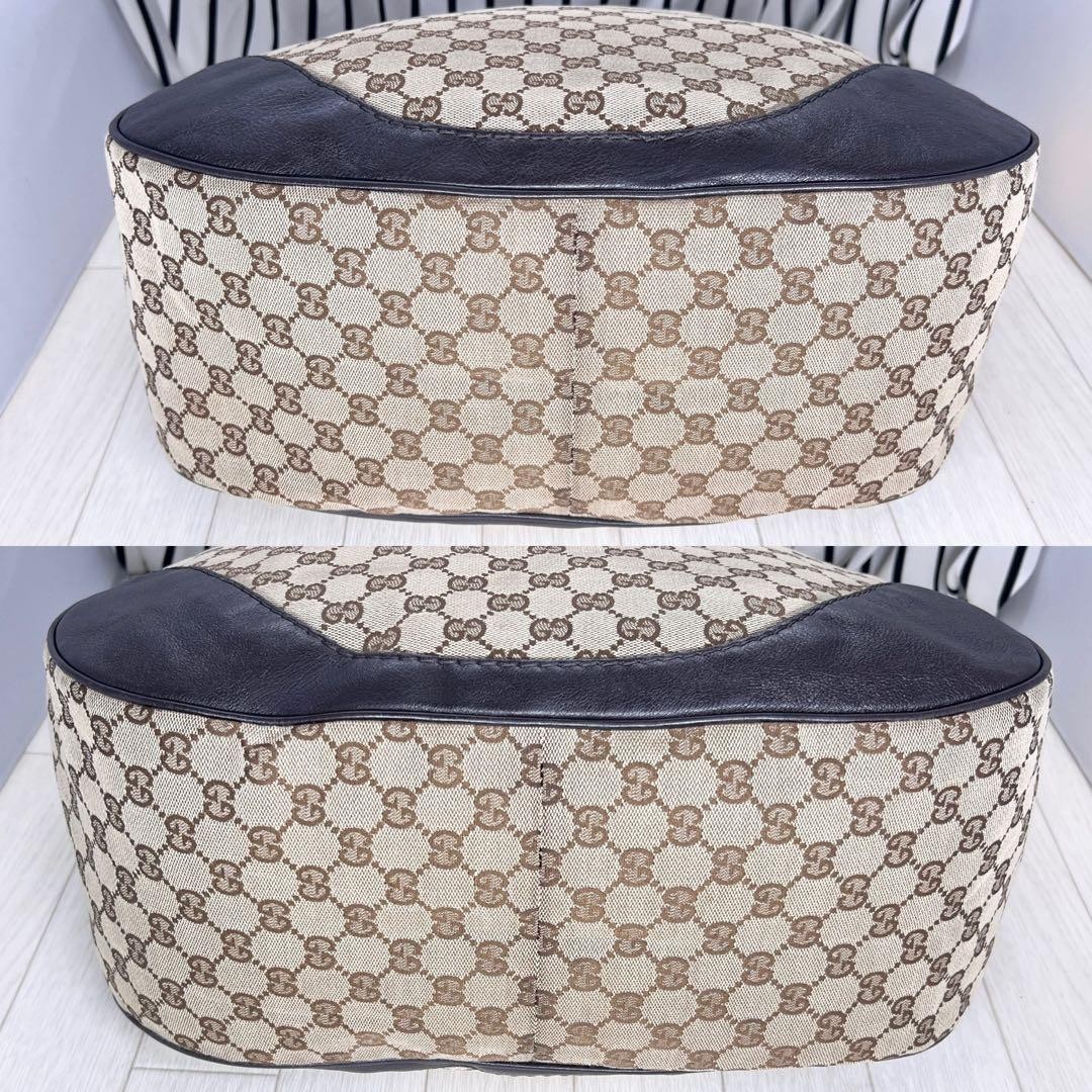 GUCCI GG Pattern Tote Bag A4 Storage Leather Gold Hardware Excellent Condition thumbnail 5