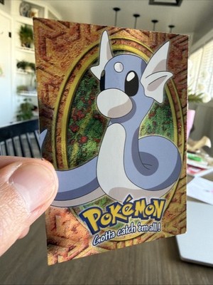 Pokemon Dratini Topps 1999 E10 of 12 Foil Trading Card - MP