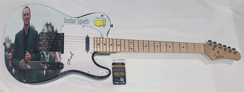 JORDAN SPIETH SIGNED CUSTOM MASTERS ELECTRIC GUITAR 2015 CHAMPION JSA COA