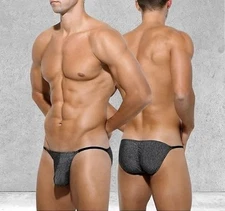 New Men's Sexy Butt Defining String Bikini Brief w/Contoured hang Free Pouch-Gay