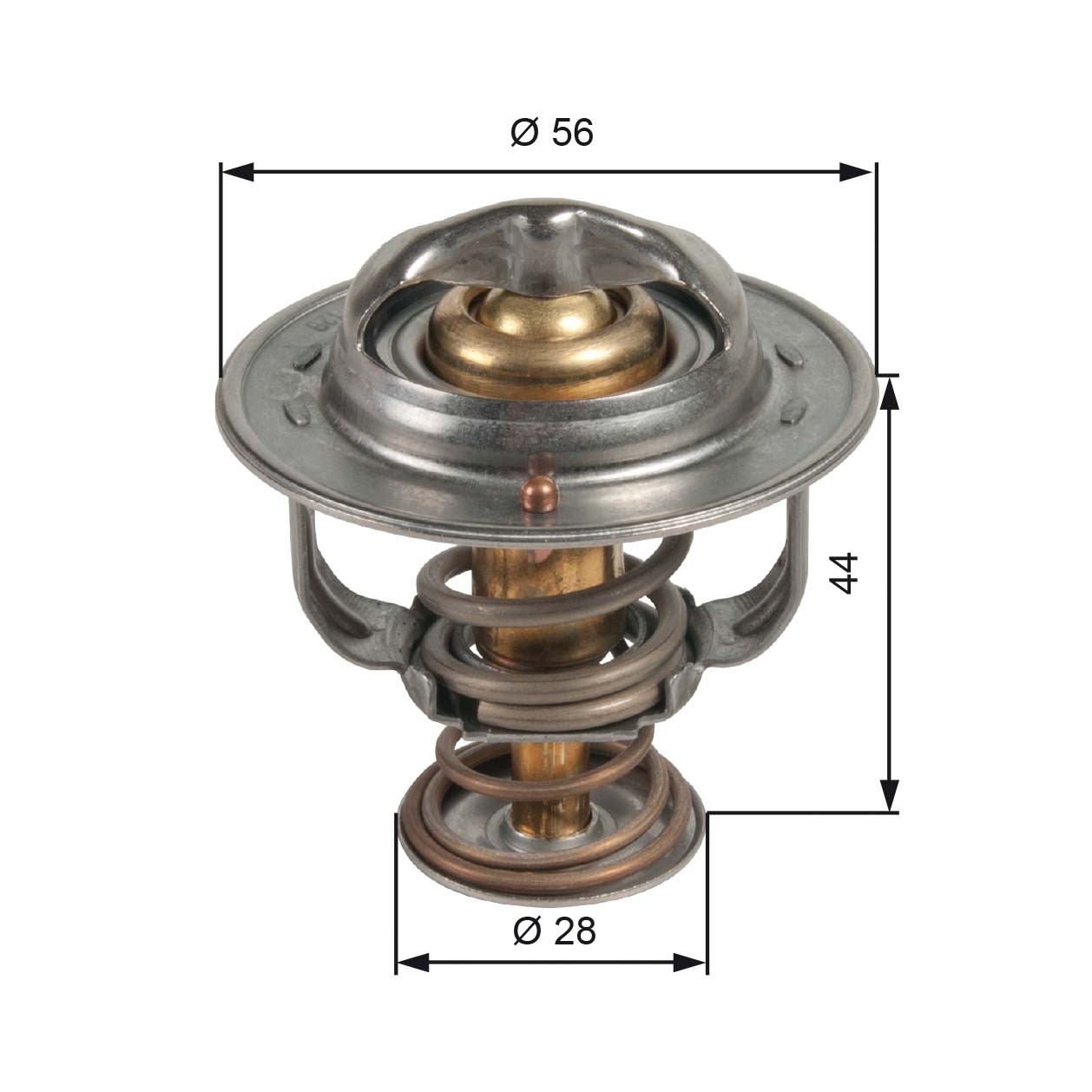 Thermostat without housing TH48982G1 GATES for PEUGEOT CITROËN FIAT - Image 6