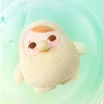 Sealed Pucky Beanie Bubble Up  CRYING BUBBLE  Yellow Plush Pendant CONFIRMED