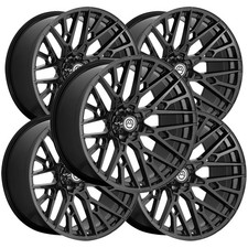 Set Of 5 Artem Off-road A209 Trident 22x10 6x5.5 0mm Gloss Black Wheels Rims