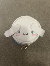 Sanrio Cinnamoroll White Jewelry Storage Box/Earphone/Coin Bag Round Zipper Case