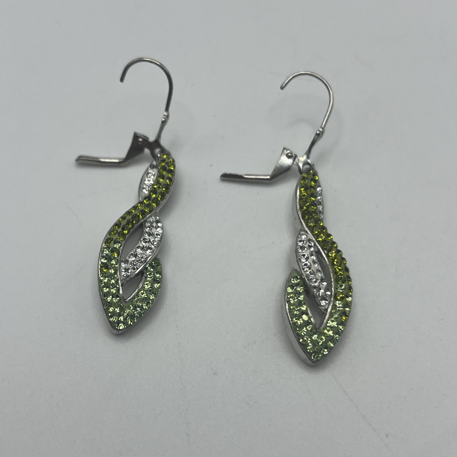 Sterling Silver Infinity Design Dangle Earrings W… - image 3