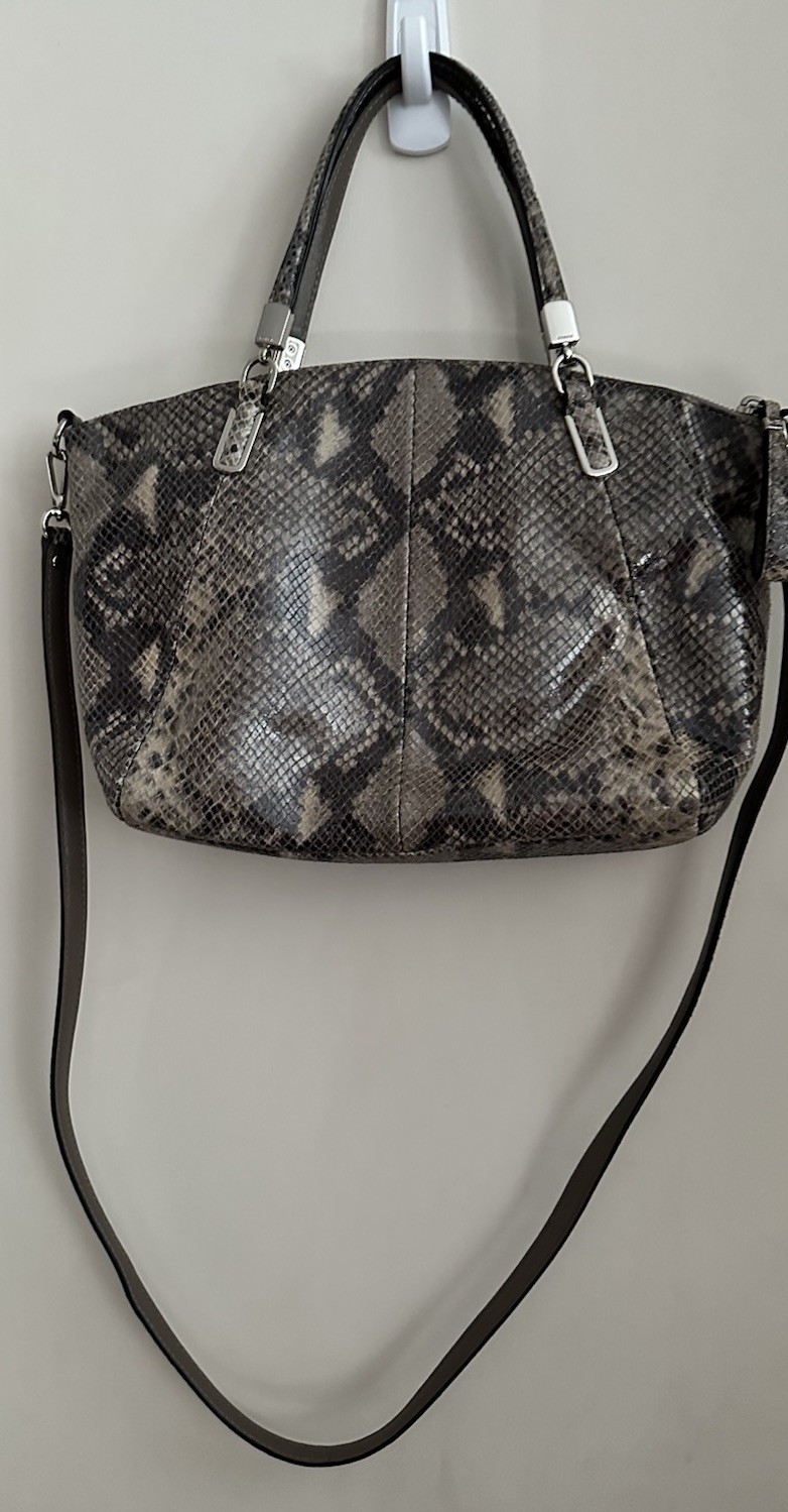 Coach Madison Kelsey Satchel Python Embossed Leat… - image 7