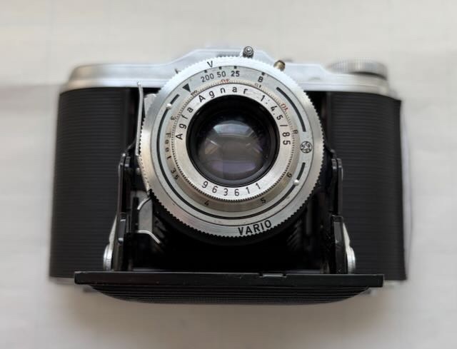 Vintage Agfa Ansco Speedex 4.5 120 Folding Camera w/ Agnar 85mm F4.5 Lens & Case