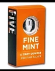 5 oz Cast-Poured Silver Bar -  9Fine Mint .999 Fine Silver! Sealed!