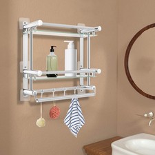 2 Tier Shower Caddy Shelf Bathroom Basket Bath Storage Holder Organizer Rack