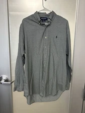 Polo Ralph Lauren Golf Blake Houndstooth Black and White Long Sleeve Shirt Med