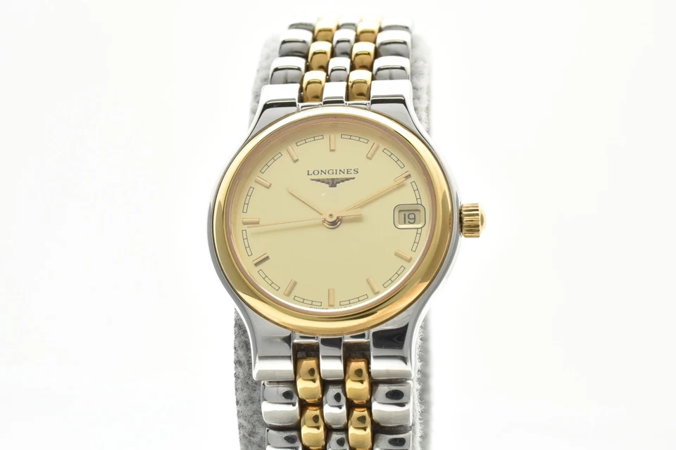 Vintage [N MINT] Longines L5.131.3 Grand Classic Gold Dial Qz 24mm Ladies Watch - Image 4 of 4
