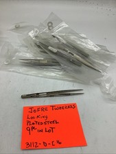 JOFRE Tweezers, With Lock, 9 PC In Lot, Plated Steel, 3112-D-c16
