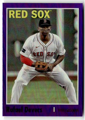 2024 Topps Archives MLB No. 183 Rafael Devers Purple Holo