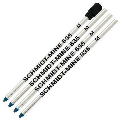 Schmidt 635 D1 Mine Ballpoint Refill - Blue Ink - Medium Tip 0.7mm - Pack of... 