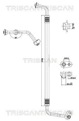 Conduite de climatisation TRISCAN 9010 10049 pour CITROEN haute et basse pression