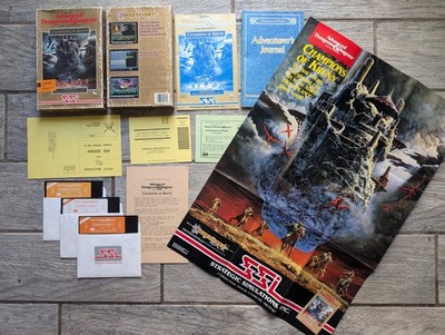AD&D CHAMPIONS OF KRYNN - Commodore 64 C64/128 - Complete w/ Poster - TESTED!