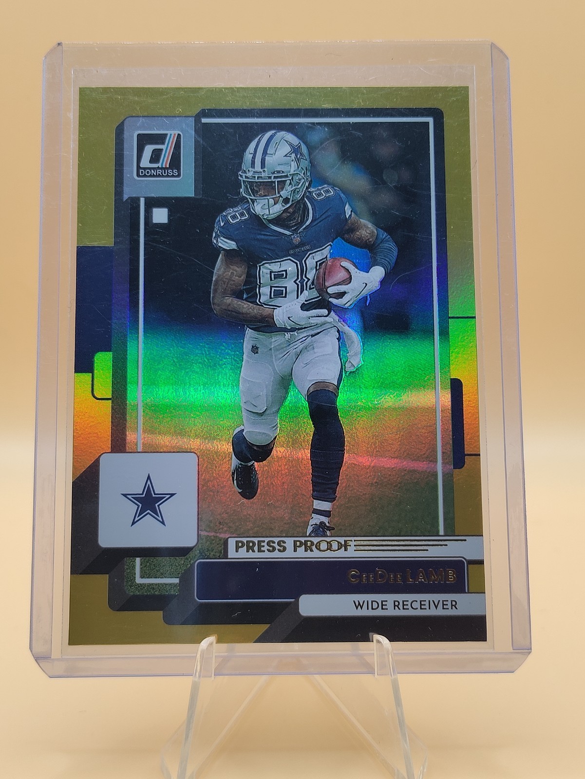 2022 Panini Donruss Football CeeDee Lamb Gold Press Proof #150 Dallas Cowboys 