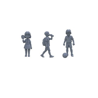LYTR24007 1/24 Unpainted 3D Printed Model, Cute Doll for Scene Matching Use 1set