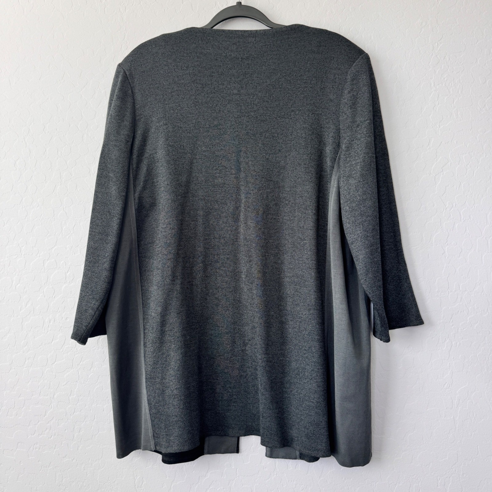 Ming Wang Gray Black Geometric Patchwork Open Fro… - image 3