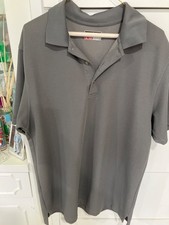 Grand Slam Performance T Shirt Men  s Size XL Short Sleeve Gray Polo Golf Shirt