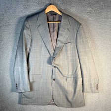 Brooks Brothers Men  s 42R Gray Plaid Blazer Sport Coat 100 Wool Made in Italy