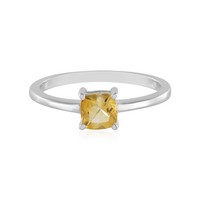 Cavill Citrin Ring 0,85Ct Sterlingsilber Platin Gelb Damen Schmuck