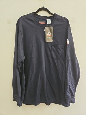 New Bulwark Pullove Long Sleeve T Shirt  FR Pocket NWT 2Xl 