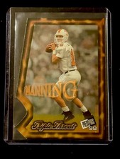 1998 Press Pass - Triple Threat Peyton Manning #TT3 Rookie Card Die Cut. rookie card picture
