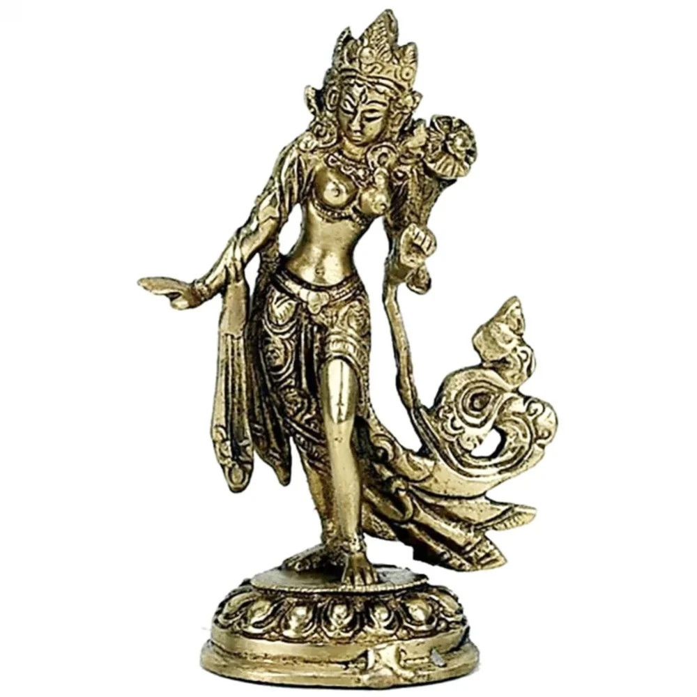 Dancing Green Tara Metal Statue 13cm – Meditation & Mindfulness Spaces