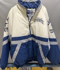VINTAGE Starter NFL DALLAS COWBOYS White 1/4 Zip Pullover Size XL 90s