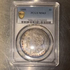 1880 Morgan Silver Dollar PCGS MS63, Philadelphia Mint, Gold Shield