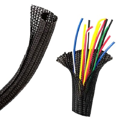 Install Bay F6N050BK 1/2''x75' Black Self-Wrapping Split Braid Sleeving
