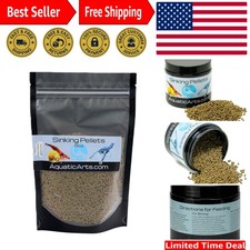 Spirulina Sinking Pellets for Freshwater Fish and Invertebrates - 8 oz