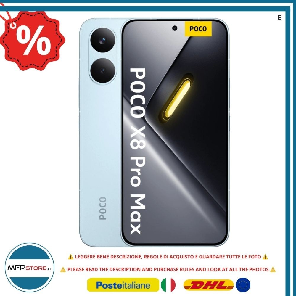 Xiaomi Poco X8 Pro Max 12GB 256GB Blu Smartphone Android Dual SIM - SIGILLATO