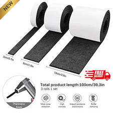 3 Rolls Heavy Duty Felt Strip Roll with Adhesive Backing Self Adhesive Felt Tape