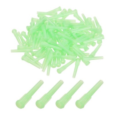 100pcs 10G 1.26\'' Plastic Dispenser Needle for Glue, Green Trunk Tip