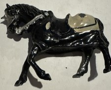 RARE VINTAGE TIMPO LEAD HORSE FIGURE BLACK MADE ENGLAND
