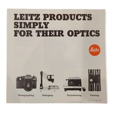 Leitz Products Simply For Their Optics Brochure Pamphlet Advertisement