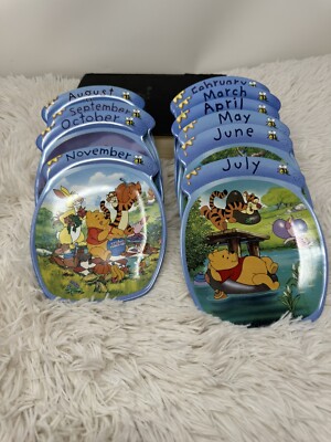 Bradford exchange Winnie the Pooh the Whole Year Through'' 10 Piece Collector Pla