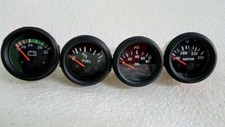 Electrical Oil Pressure Temp Volt Fuel Gauge Black Face Black Bezel 24v 52mm Electrical Oil Pressure Temp Volt Fuel Gauge Black Face Black Bezel 24v 52mm