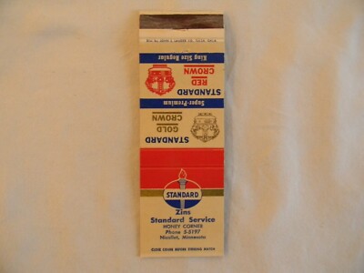 Nicollet Minnesota automotive Standard gas service station low # matchbook