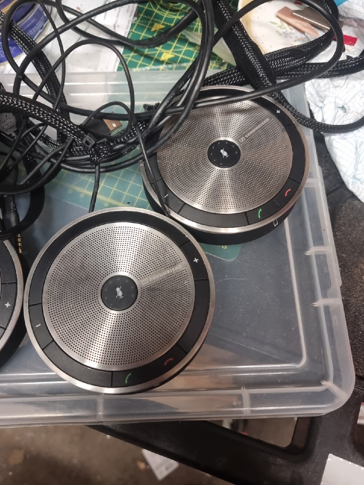 4 x Sennheiser SP20 ML Portable Conference Speakerphone USB & 3.5mm Plugs | eBay