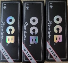 ocb king size premium rolling papers Plus Tips  3  Pack