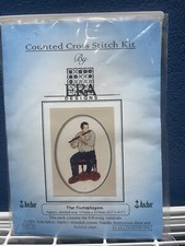 COUNTED CROSS STITCH KIT ERA DESIGNS IRISH MUSIC FLUTE PLAYER 1996 ANCHOR FOLK