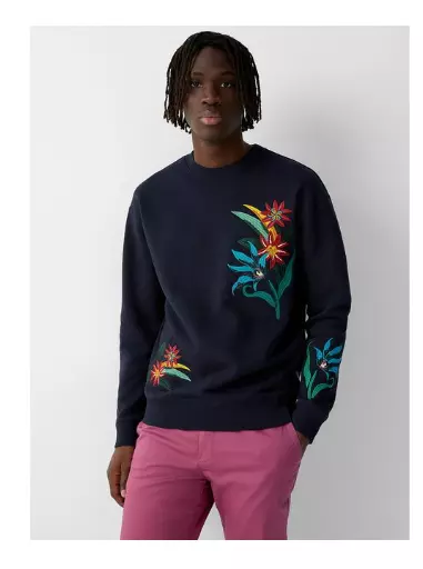Scotch and top soda embroidered sweatshirt