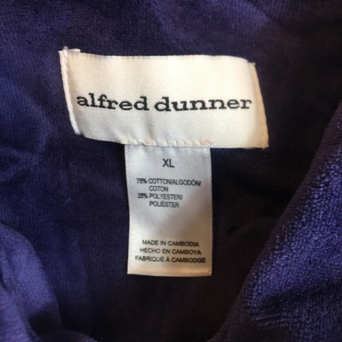NWT Alfred Dunner Purple Velour Zip Jacket Size XL Embellished - Picture 8 of 8