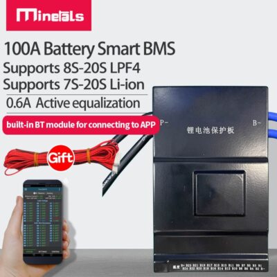 Bms 8S 16s 48v 60V 100A Smart Active Balance Protection Board Support Bluetooth
