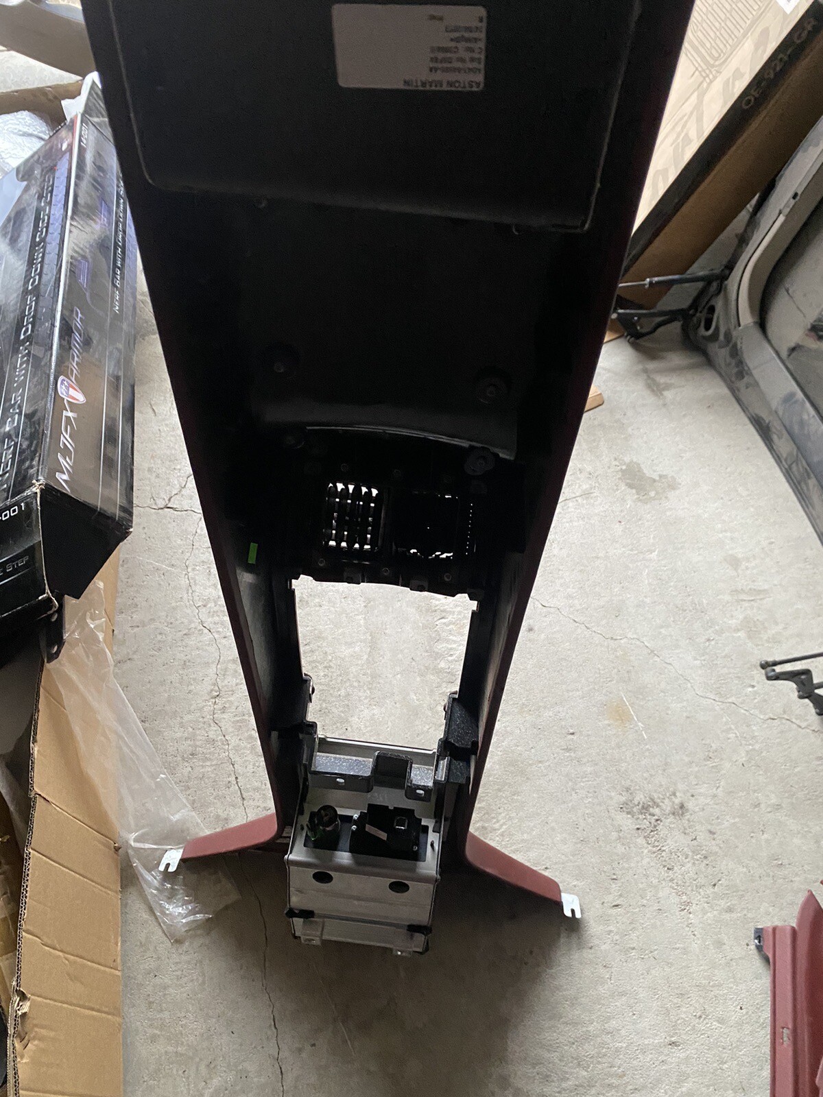 Aston Martin Rapide Front Center Console Compartment RED LEATHER