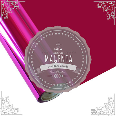 NRD Textile Thermo Heat Transfer Foil ''MAGENTA'' 12'' X 25' ft. Free Shipping!