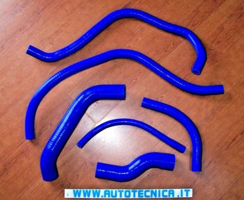 KIT 6 TUBI ACQUA AUTOBIANCHI A112 ABARTH SET MANICOTTI SILICONE COLORE BLU - Picture 3 of 3